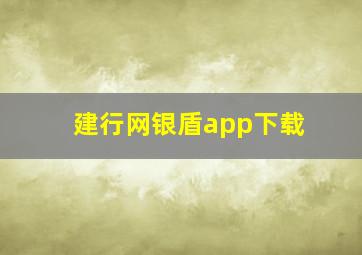 建行网银盾app下载