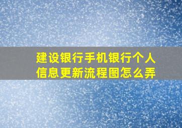 建设银行手机银行个人信息更新流程图怎么弄