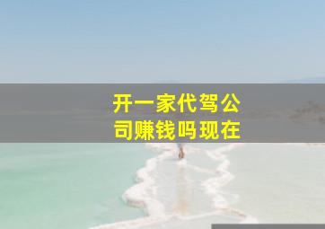 开一家代驾公司赚钱吗现在