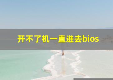 开不了机一直进去bios