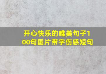 开心快乐的唯美句子100句图片带字伤感短句