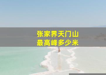 张家界天门山最高峰多少米