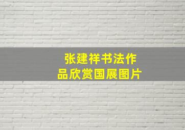 张建祥书法作品欣赏国展图片