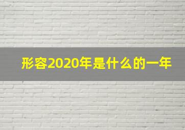 形容2020年是什么的一年