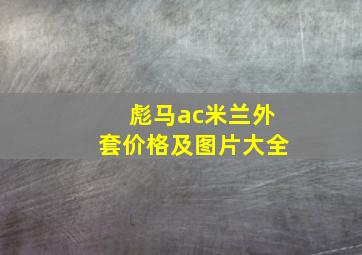 彪马ac米兰外套价格及图片大全