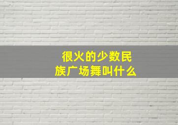 很火的少数民族广场舞叫什么