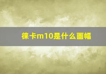 徕卡m10是什么画幅