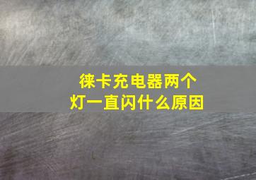 徕卡充电器两个灯一直闪什么原因