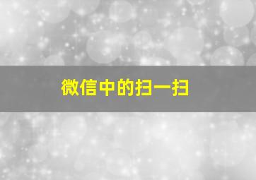 微信中的扫一扫