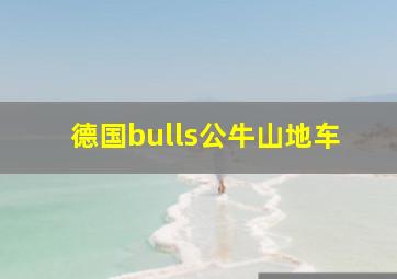 德国bulls公牛山地车