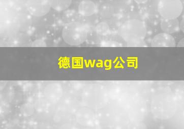 德国wag公司