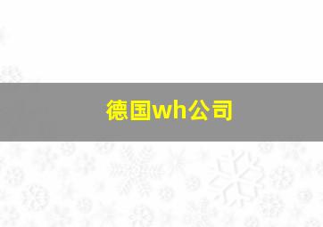 德国wh公司