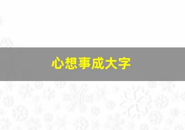 心想事成大字