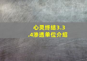 心灵终结3.3.4渗透单位介绍