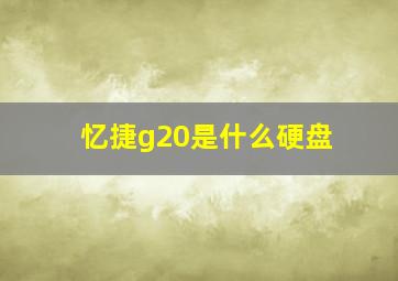 忆捷g20是什么硬盘