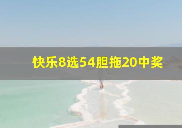 快乐8选54胆拖20中奖