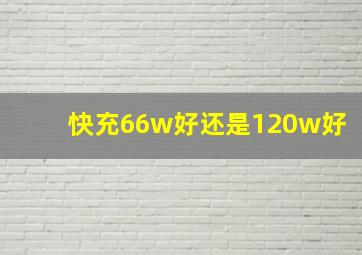 快充66w好还是120w好