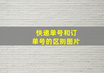 快递单号和订单号的区别图片