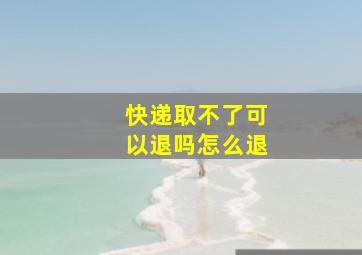 快递取不了可以退吗怎么退