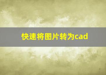 快速将图片转为cad