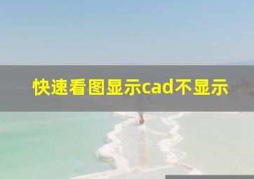 快速看图显示cad不显示