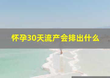 怀孕30天流产会排出什么