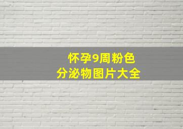 怀孕9周粉色分泌物图片大全