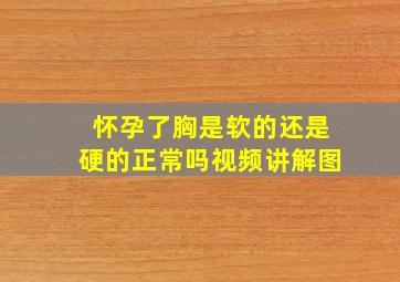 怀孕了胸是软的还是硬的正常吗视频讲解图