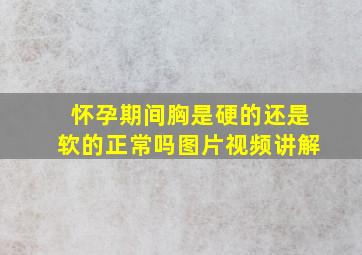 怀孕期间胸是硬的还是软的正常吗图片视频讲解