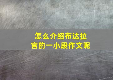 怎么介绍布达拉宫的一小段作文呢