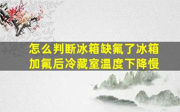 怎么判断冰箱缺氟了冰箱加氟后冷藏室温度下降慢