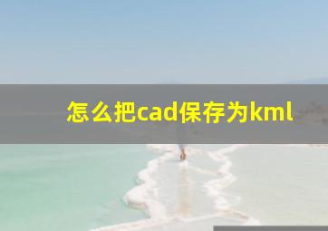 怎么把cad保存为kml