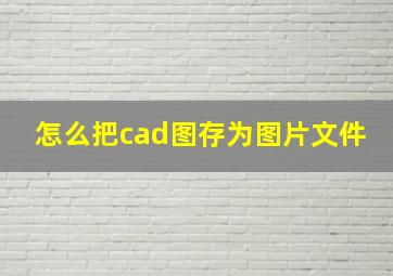 怎么把cad图存为图片文件