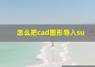 怎么把cad图形导入su