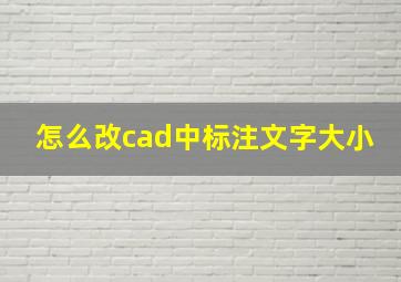 怎么改cad中标注文字大小