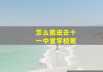 怎么能进去十一中堂学校呢