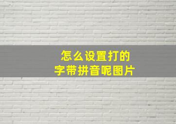 怎么设置打的字带拼音呢图片