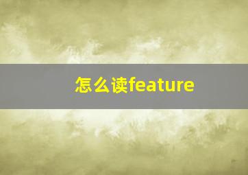 怎么读feature