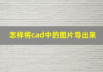 怎样将cad中的图片导出来