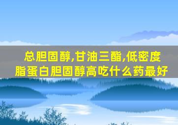 总胆固醇,甘油三酯,低密度脂蛋白胆固醇高吃什么药最好