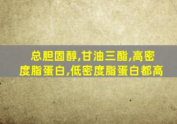 总胆固醇,甘油三酯,高密度脂蛋白,低密度脂蛋白都高