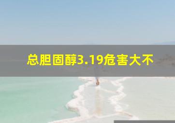 总胆固醇3.19危害大不