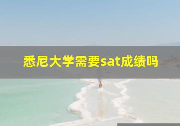 悉尼大学需要sat成绩吗