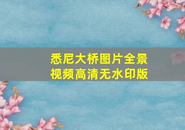 悉尼大桥图片全景视频高清无水印版