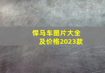 悍马车图片大全及价格2023款