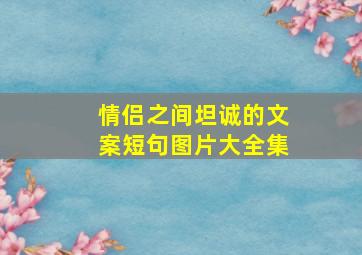 情侣之间坦诚的文案短句图片大全集