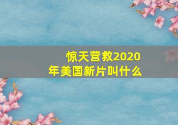 惊天营救2020年美国新片叫什么