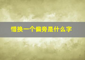 惜换一个偏旁是什么字