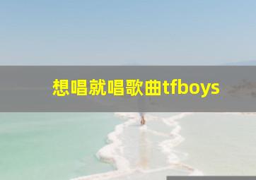 想唱就唱歌曲tfboys