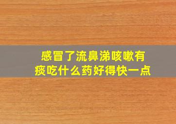 感冒了流鼻涕咳嗽有痰吃什么药好得快一点